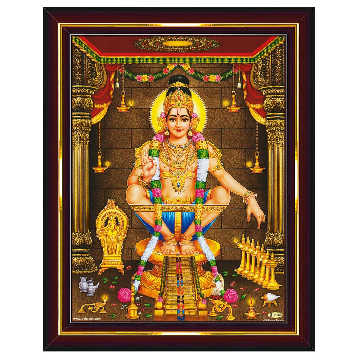 Pavan Photo Laminations Lord Ayyappa Swamy Photo Frame 1083
