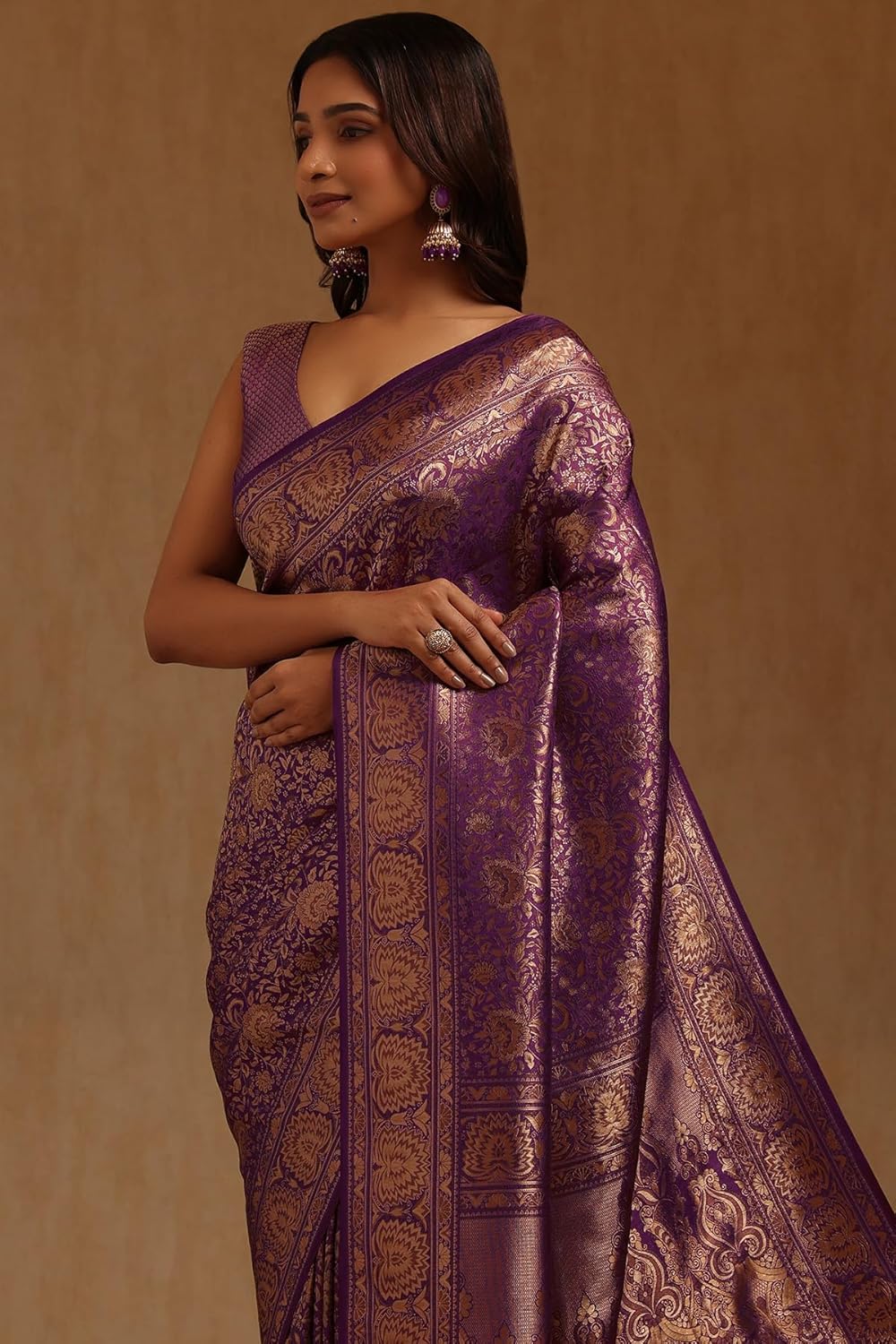 Vasthrlay Classic Woven Saree with elegant Tussar styling