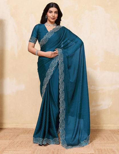 Vasthrlay Traditional Saree in Maroon with refined ethnic ethnic appeal