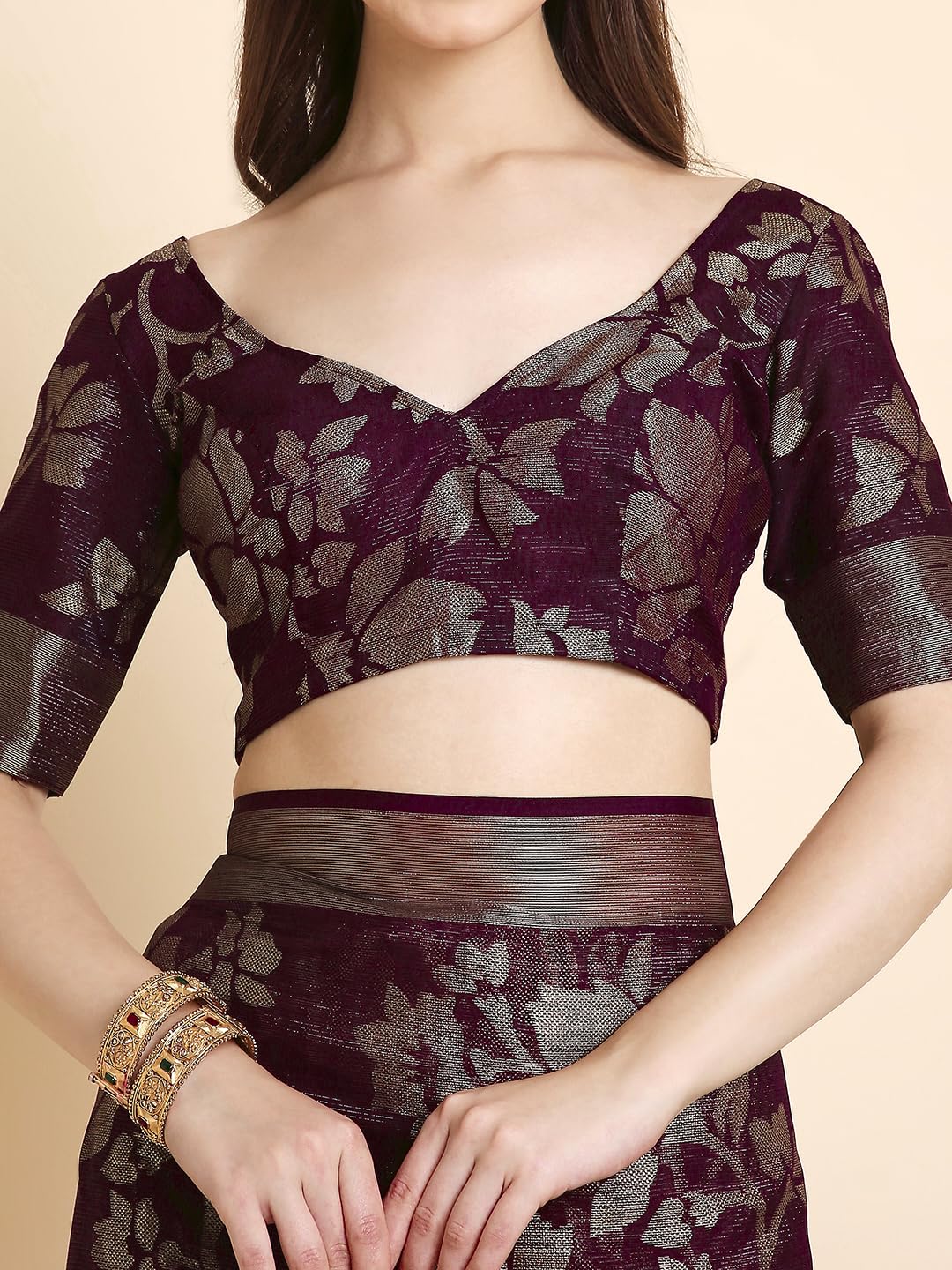 Vasthrlay Purple Traditional Saree for wedding and party wear styling