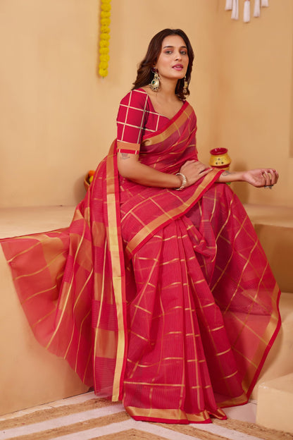 Vasthrlay Classic Traditional Saree with elegant cotton styling