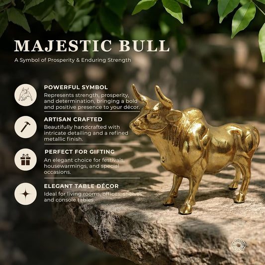 Behoma Metal Bull Decorative Figurine Showpiece