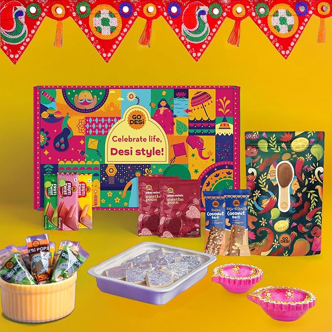 GO DESi Diwali Gift Box -17 Items - PUSHMYCART