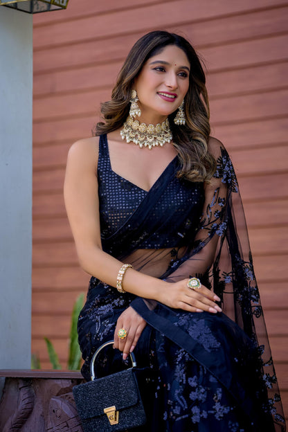Vasthrlay Classic Embroidery Saree with elegant ethnic styling