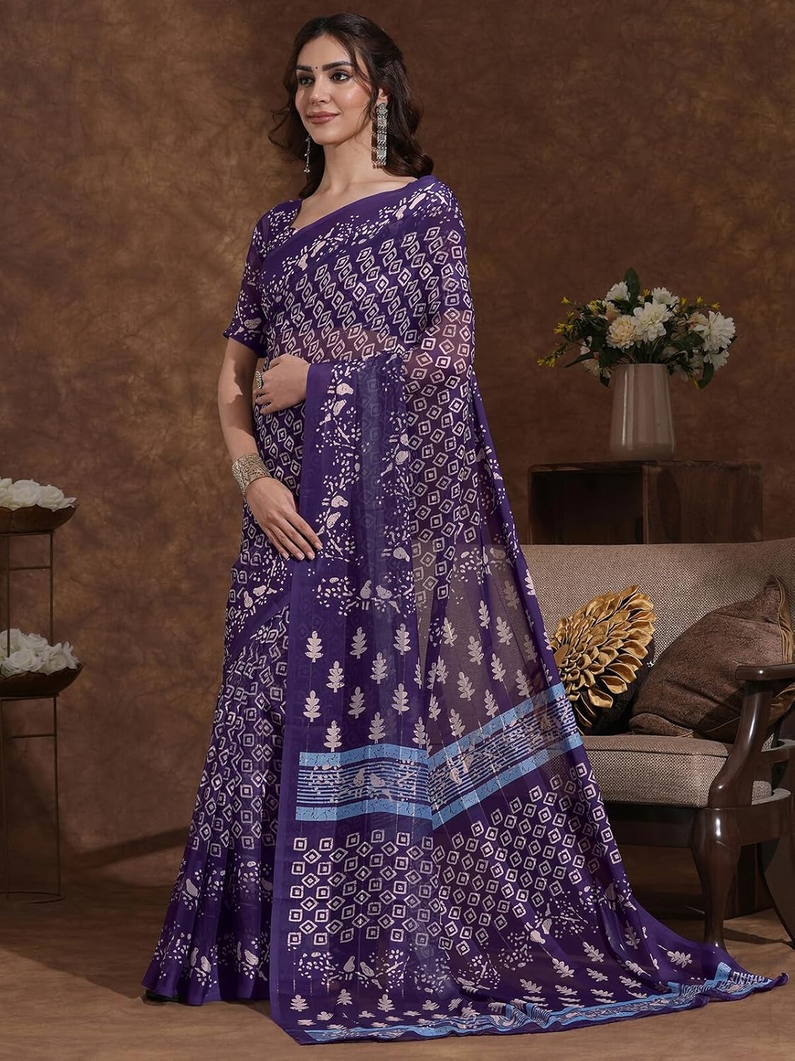 Vasthrlay Classic Traditional Saree with elegant georgette styling