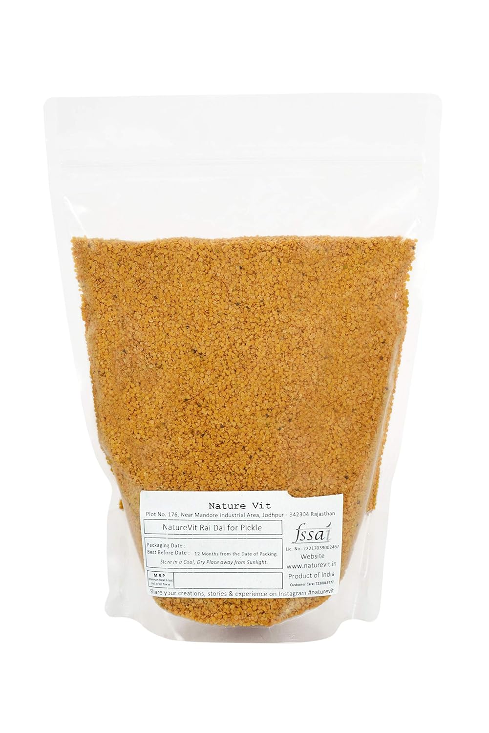 NatureVit Rai Dal Premium Split Mustard Kernels for Pickles