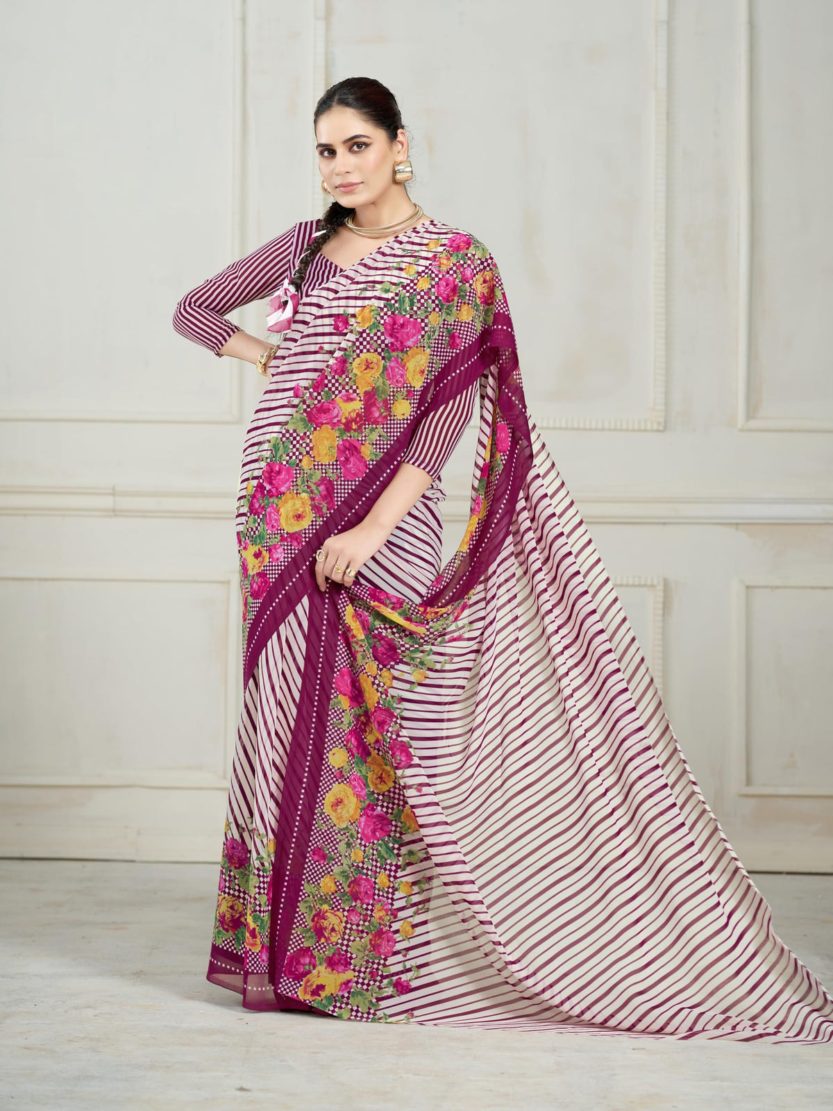 Vasthrlay Classic Traditional Saree for wedding and party wear styling