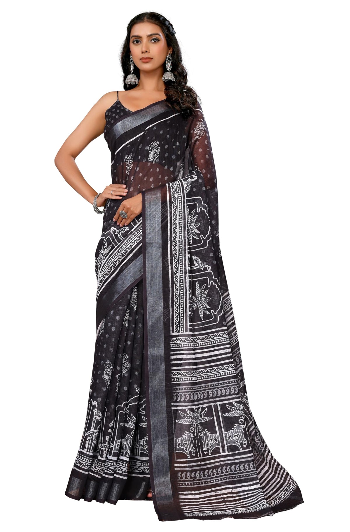 Vasthrlay Classic Cotton Printed Saree for festive ethnic occasions