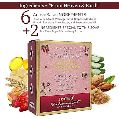 Nyassa Berries & Magnolia Natural Handmade Bathing Soap - PUSHMYCART