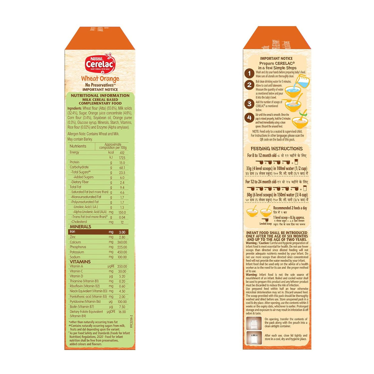 CERELAC Baby Food Cereal | Wheat Orange