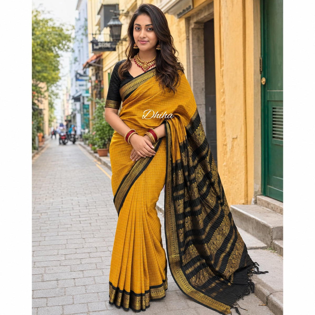 Vasthrlay Kanjivaram Classic Saree with decorative traditional design
