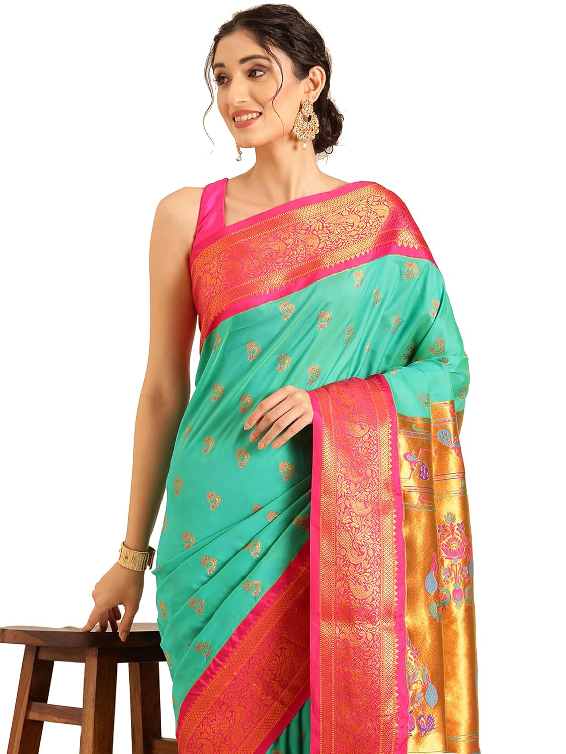 Vasthrlay Bottle Traditional Saree for wedding and party wear styling