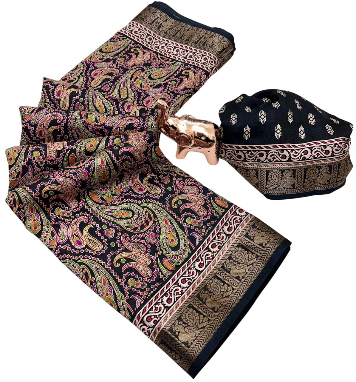 Vasthrlay Classic Ethnic Kalamkari Saree for festive ethnic occasions