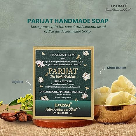 Nyassa Luxurious Parijat Handmade Natural Bathing Soap - PUSHMYCART