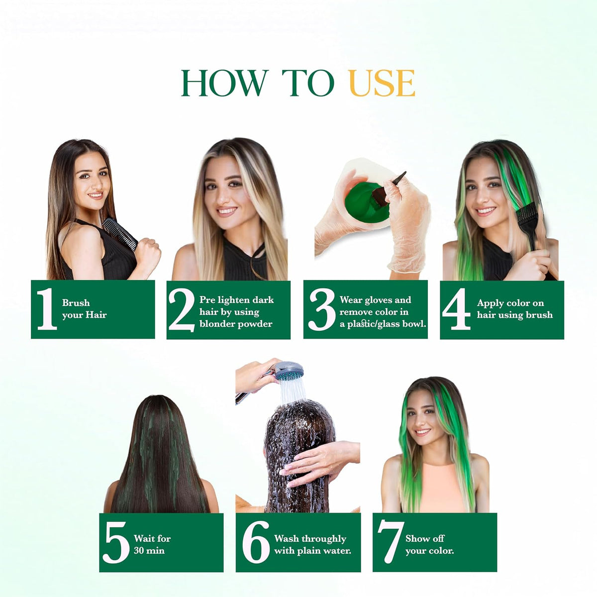 Semi Permanent Hair Color for Women & Men (#41 Crazy Green)