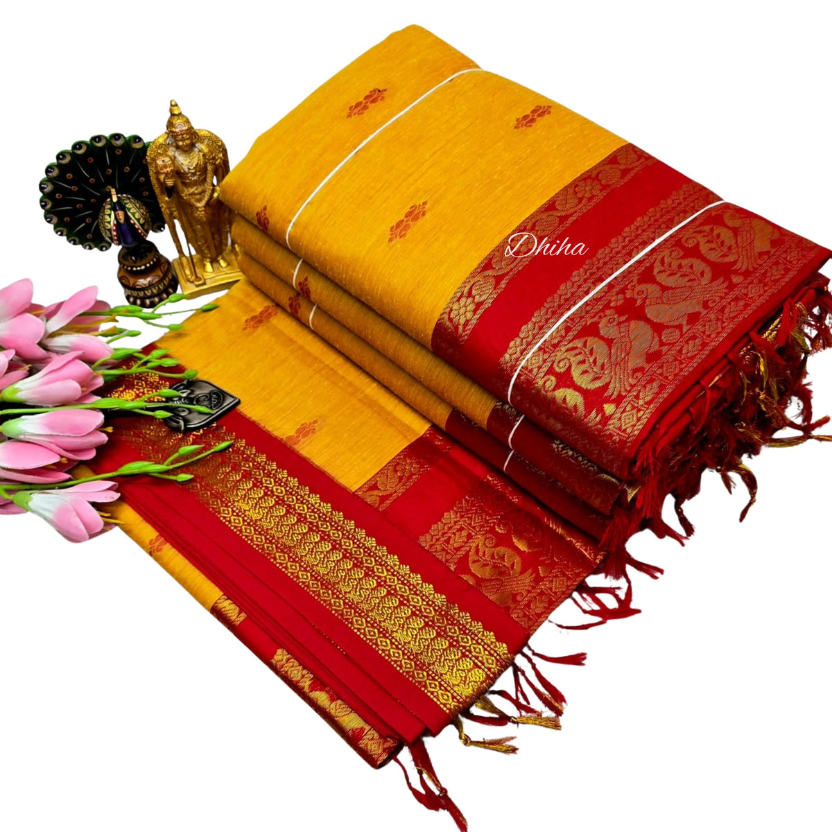 Vasthrlay Kanjivaram Classic Saree with decorative tassels design