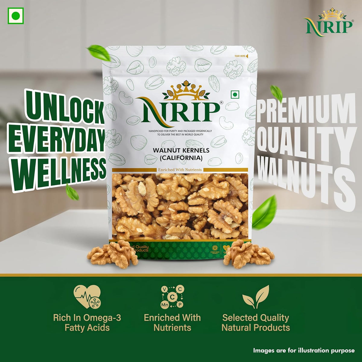 NRIP Premium Walnut Kernels California