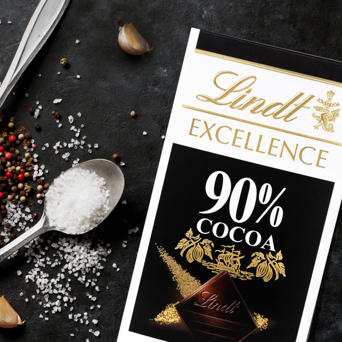 Lindt Excellence 90 Cocoa Dark Supreme Noir Chocolate Bar
