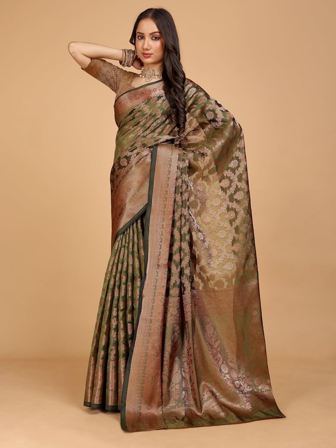 Vasthrlay Organza Ethnic Wear with traditional design