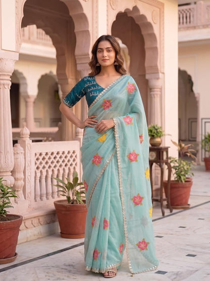Vasthrlay Classic Embroidered Saree with elegant Ethnic styling