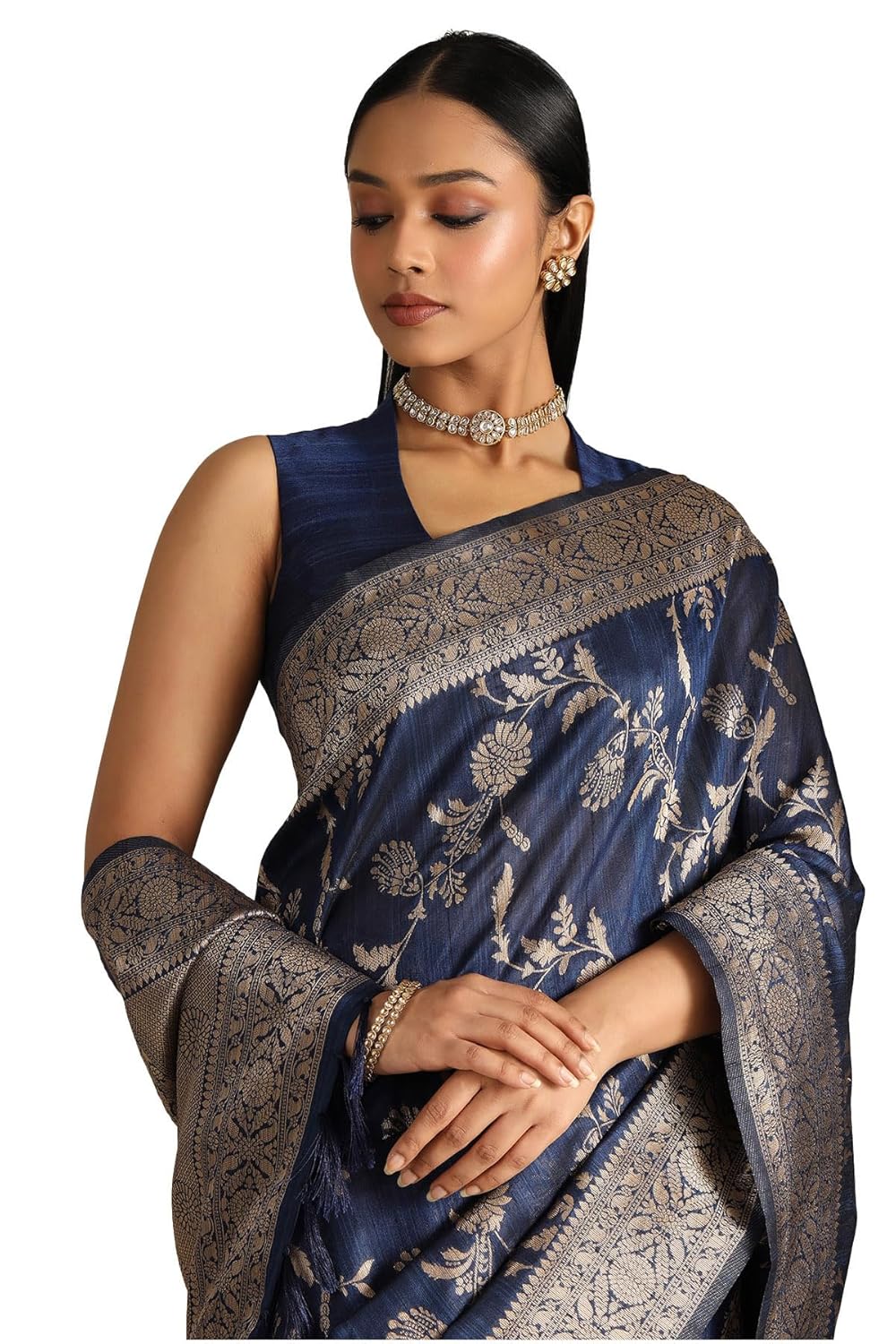 Vasthrlay Classic Tussar Print Saree for festive ethnic occasions