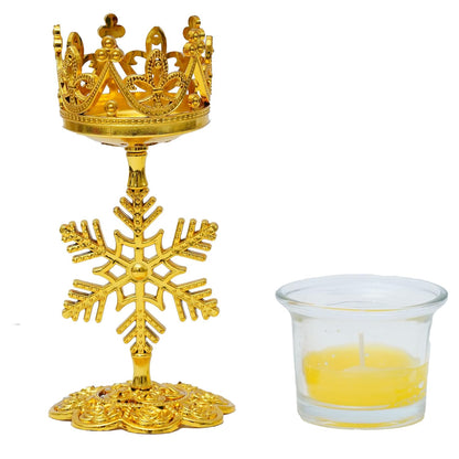TIED RIBBONS Set of 4 Christmas Candle Holder