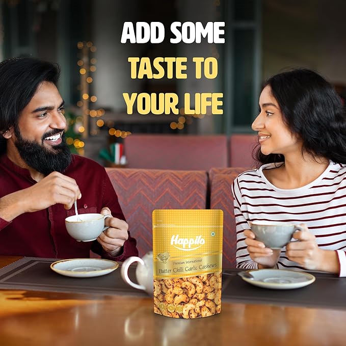 Happilo Premium Butter Chilli Garlic Cashew - PUSHMYCART