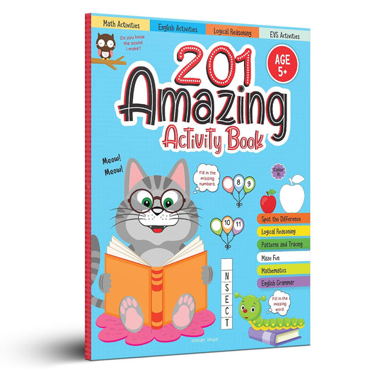 201 Amazing Activity Book, Fun Activities And Puzzles, Spot The Difference, Logical