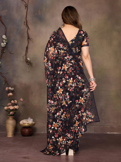 Vasthrlay Traditional Saree in Brown with refined ethnic ethnic appeal