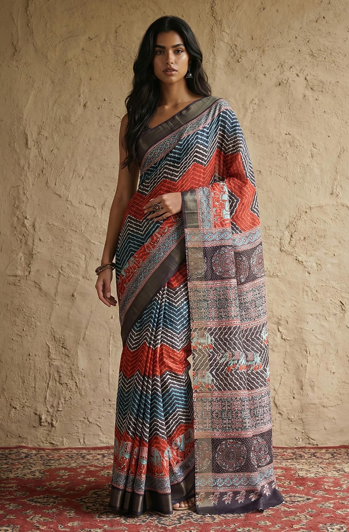 Vasthrlay Classic Printed Saree with elegant ethnic styling