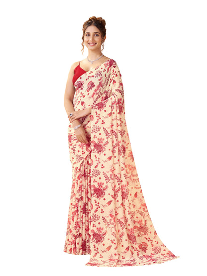 Vasthrlay Classic Georgette Printed Saree for festive ethnic occasions