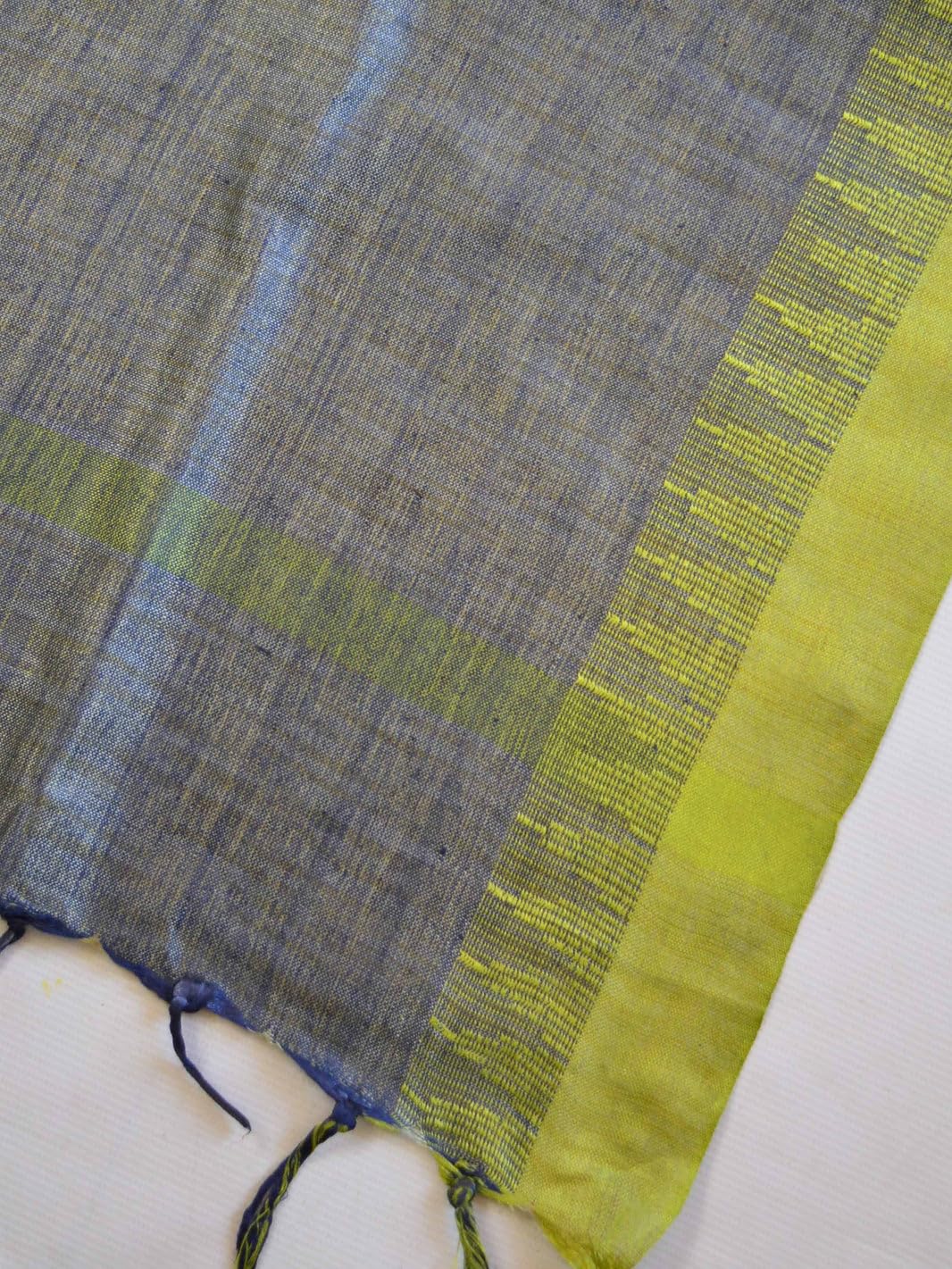 Vasthrlay Traditional Saree in Yellow with refined handwoven ethnic appeal