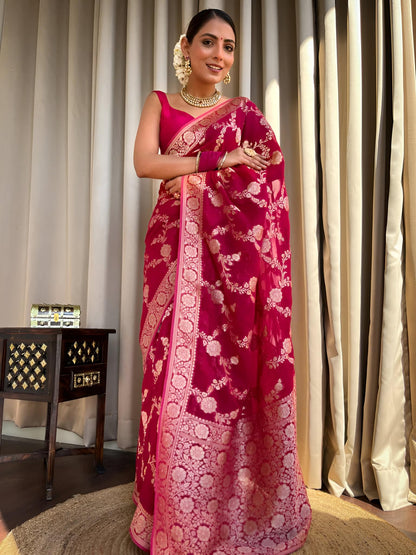 Vasthrlay Soft Silk Classic Saree with decorative traditional design