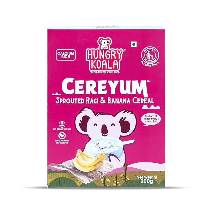 HUNGRY KOALA Ragi & Banana Cereal - PUSHMYCART