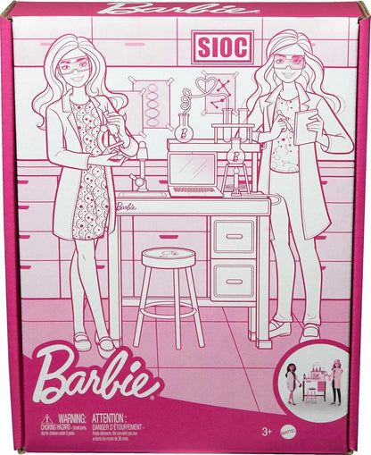 Barbie Science Lab Playset with 2 Dolls Lab Bench and Accessories