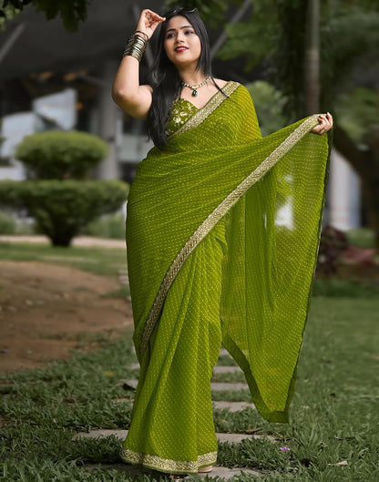 Vasthrlay Georgette saree in Blue colour for festive occasions
