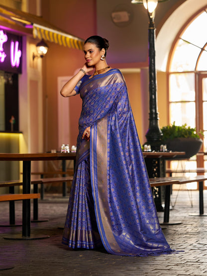 Vasthrlay Classic Wedding Saree with elegant patola styling