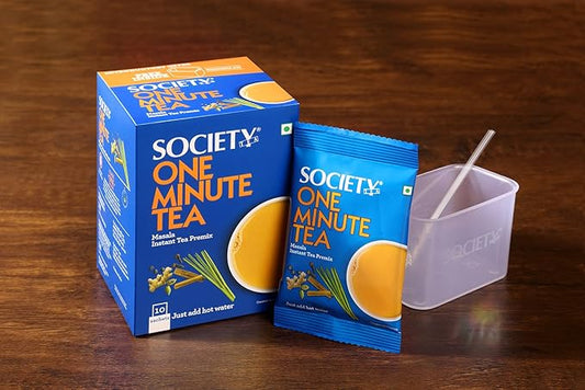 Society One Minute Tea Premix- Masala Flavour (10 Sachets) - PUSHMYCART