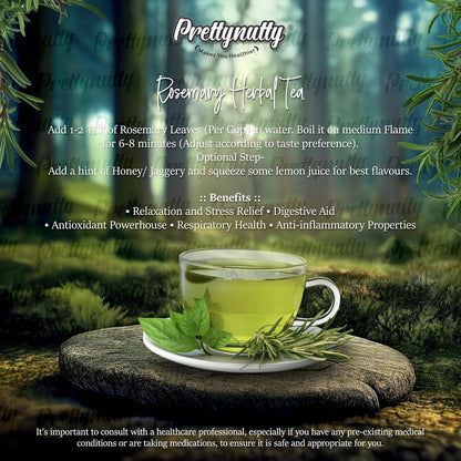 PrettyNutty 100% Natural Rosemary Dried Leaves 100gm