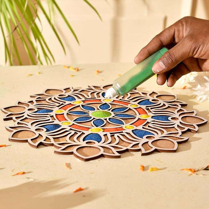 CraftVatika Diwali Rangoli Stencils Mat - PUSHMYCART