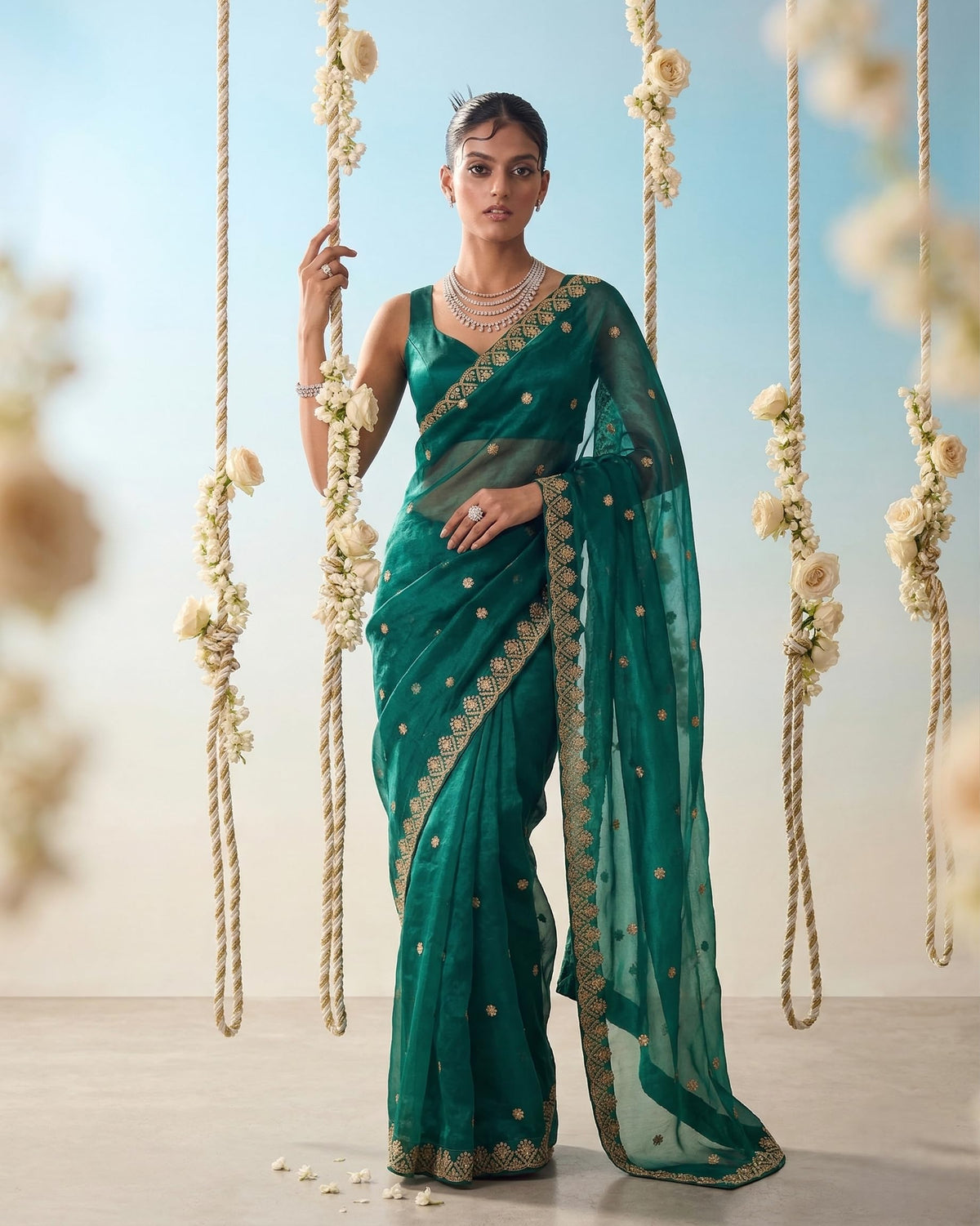 Vasthrlay Ethnic Classic Saree with decorative border design