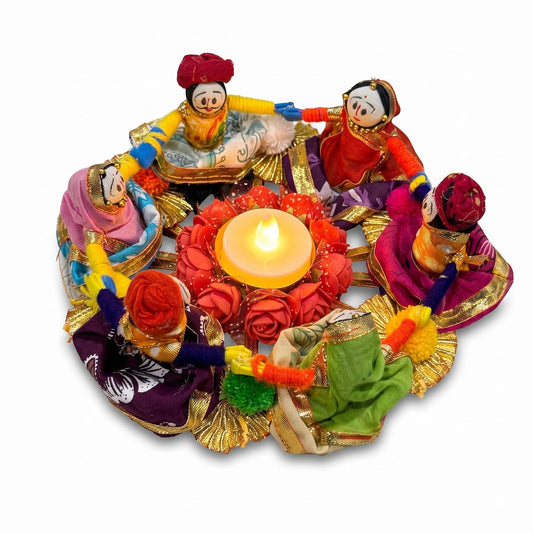 Jeevan Handicraft Rajasthani Puppet Tealight Candle Holder