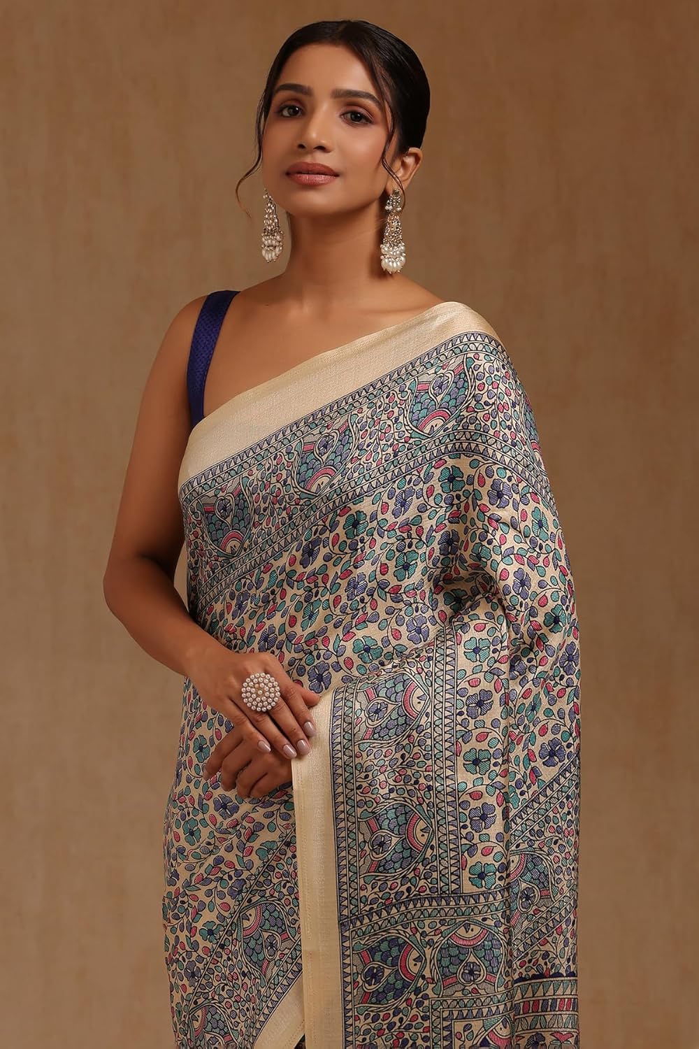 Vasthrlay Classic Print Saree with elegant Ethnic styling