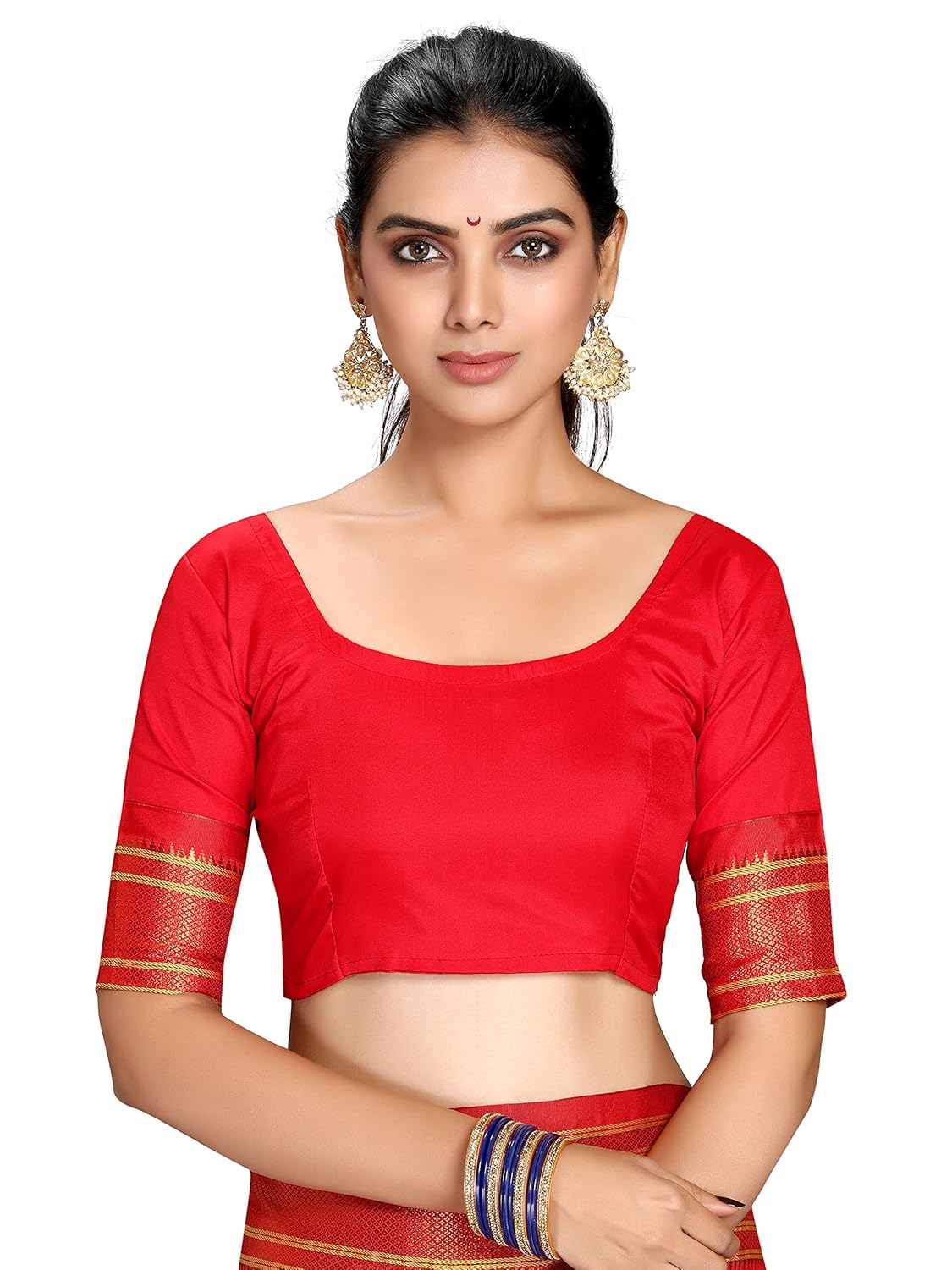 Vasthrlay Traditional Saree in Bottle with refined paithani ethnic appeal