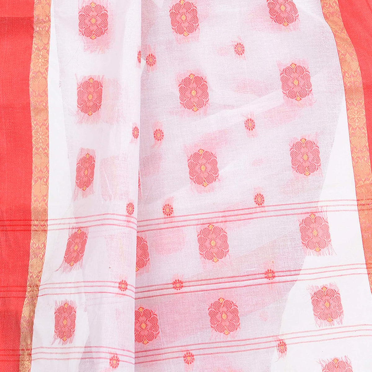 Vasthrlay Traditional Saree in Red with refined ethnic appeal