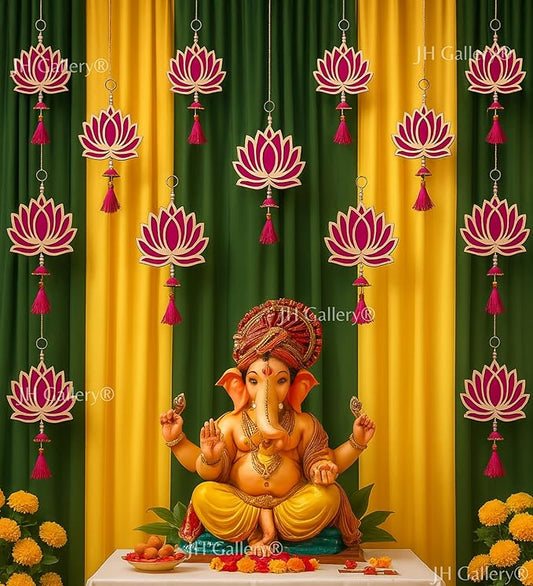 Lotus Decoration Floral Wall Hangings - PUSHMYCART