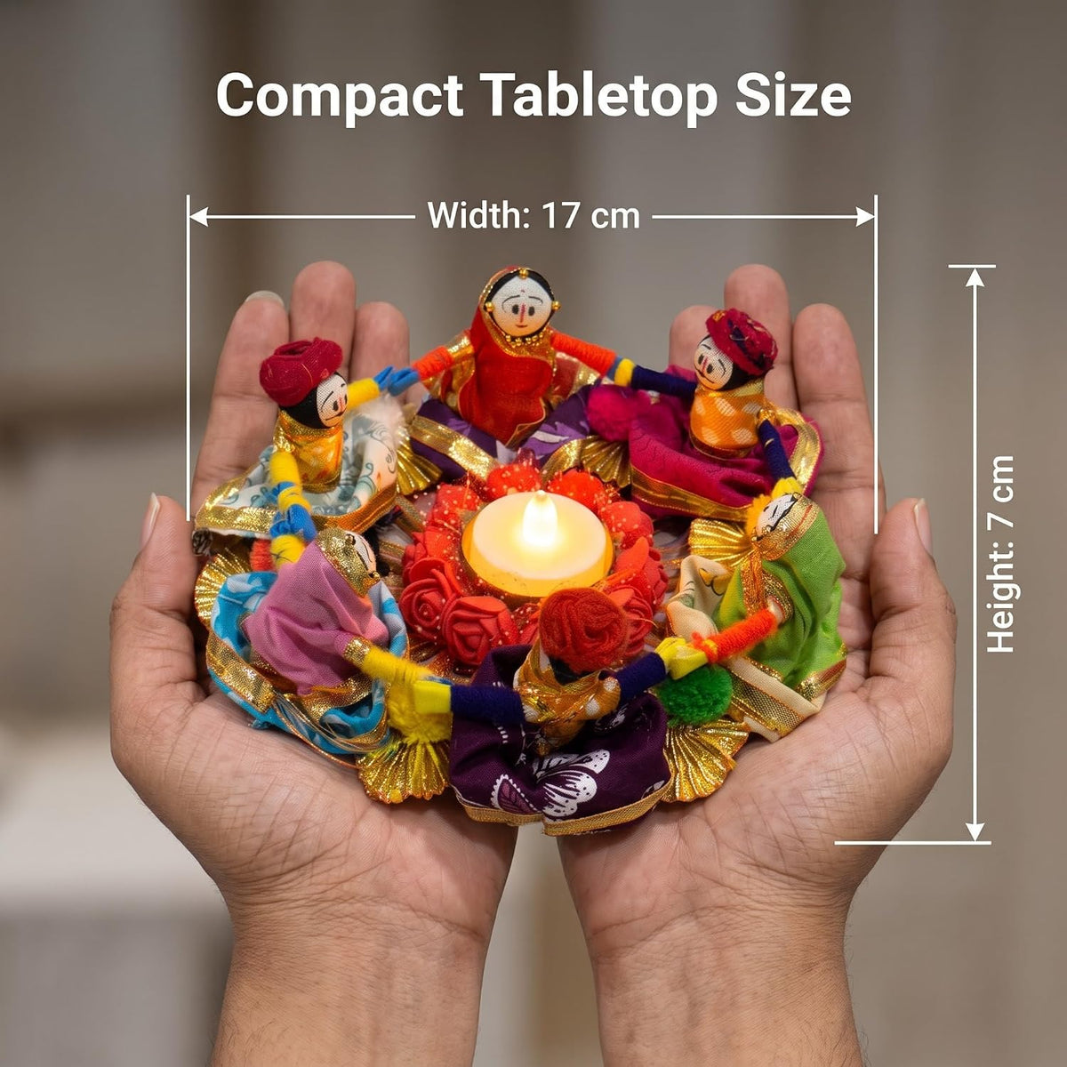 Jeevan Handicraft Rajasthani Puppet Tealight Candle Holder