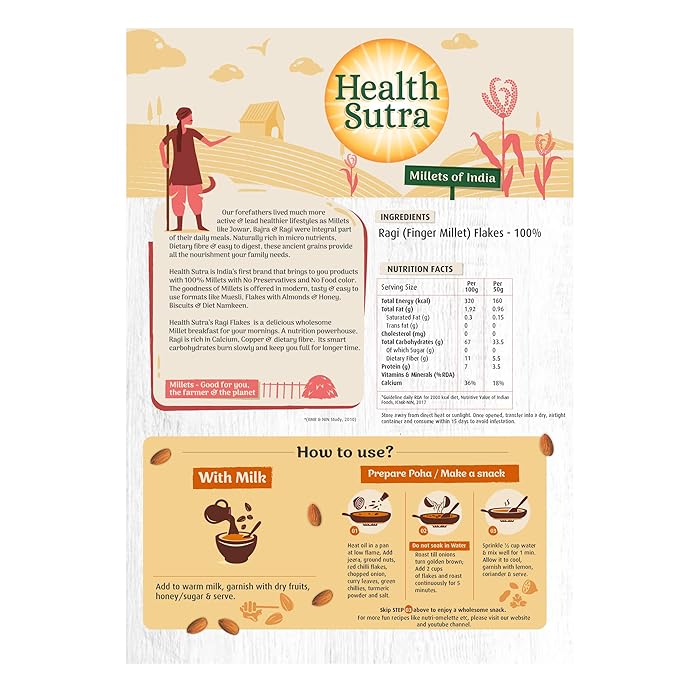 Health Sutra Ragi Flakes - PUSHMYCART