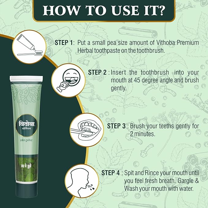 Vithoba Premium Toothpaste 80g - PUSHMYCART