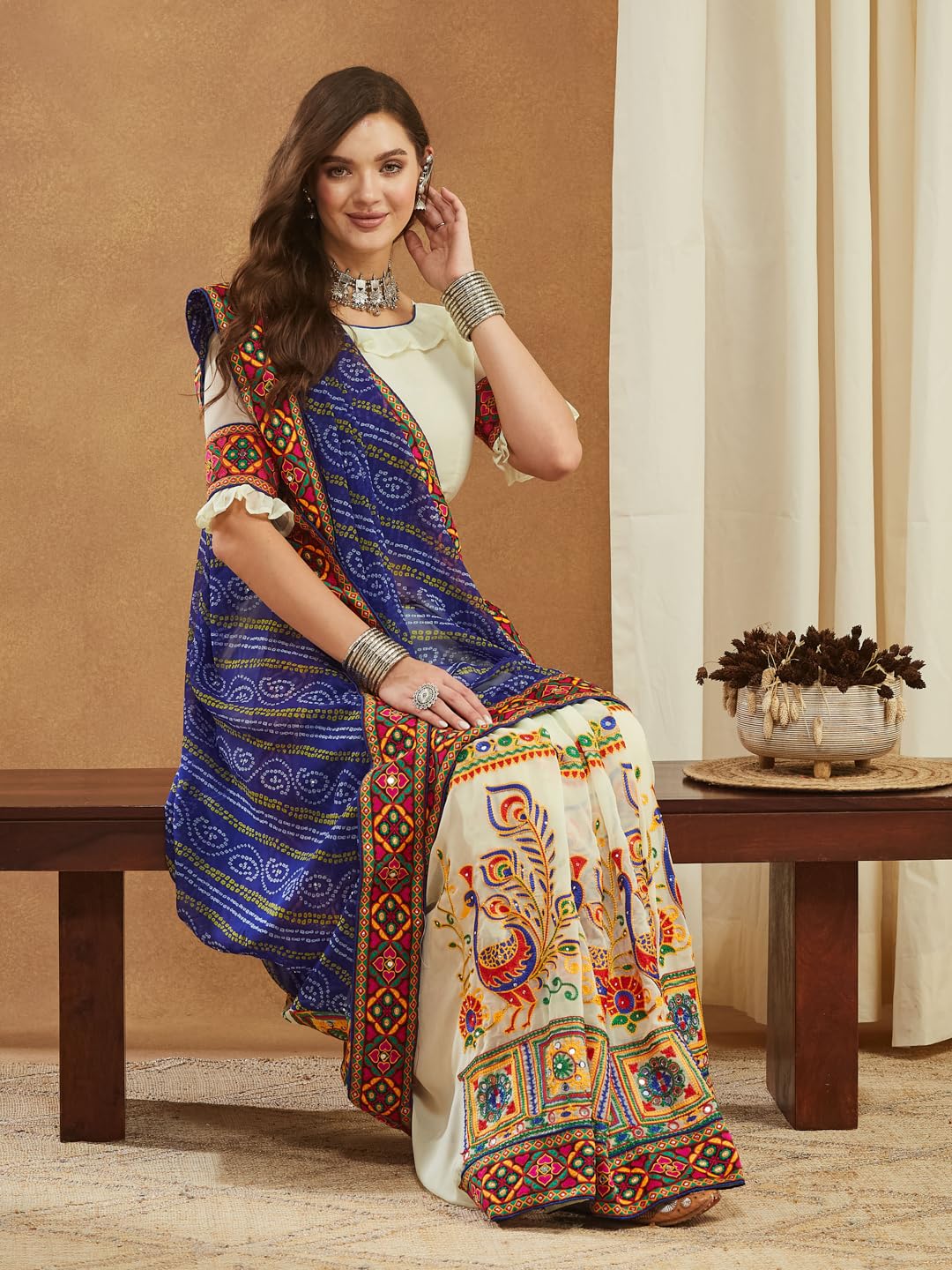 Vasthrlay Classic Saree with elegant georgette and embroidery styling
